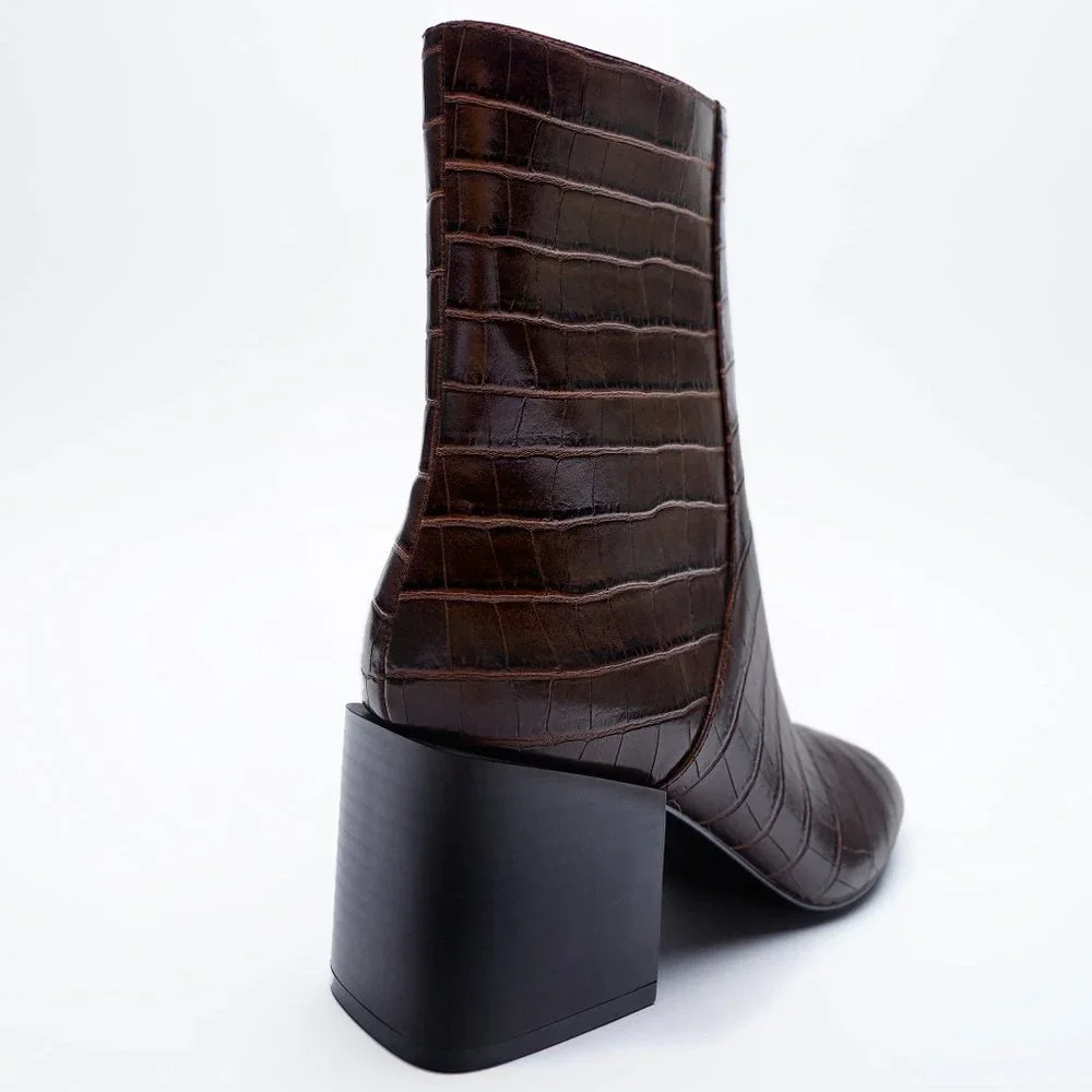 ZARA Mid-Height Ankle Boots - Picture 4 of 13